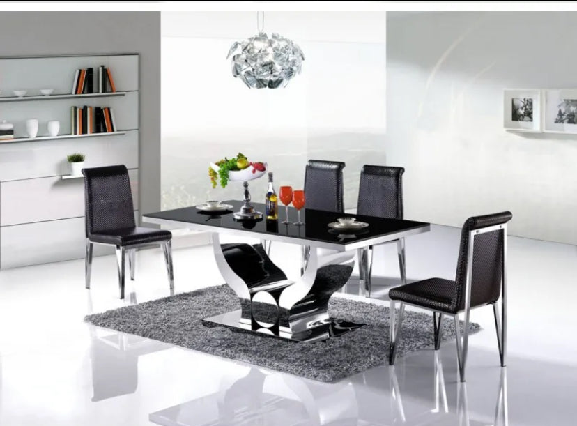 TABLE REPAS TROFY NOIR 150x90x75cm
