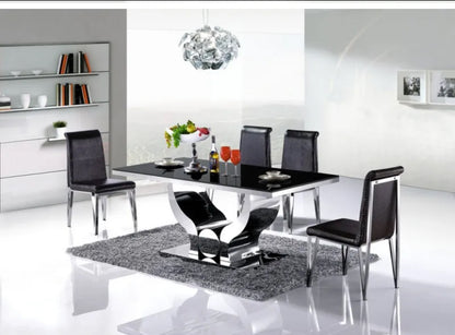 TABLE REPAS TROFY NOIR 150x90x75cm