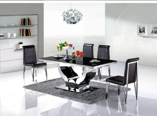 TABLE REPAS TROFY NOIR 150x90x75cm