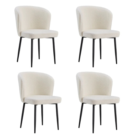 Lot de chaises moderne DIANA Métal noir velours
