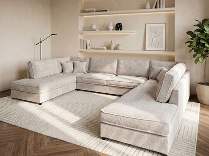 Canapé panoramique Brussel beige tissu Marbella
