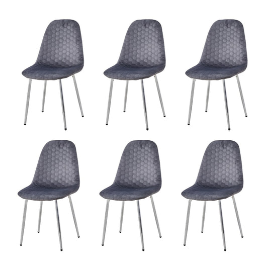 Lot de chaises Scandinave ALVEOLE Chrome