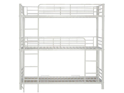 LIT SUPERPOSÉ TRIO EN METAL BLANC 1 PLACE 90x190 cm