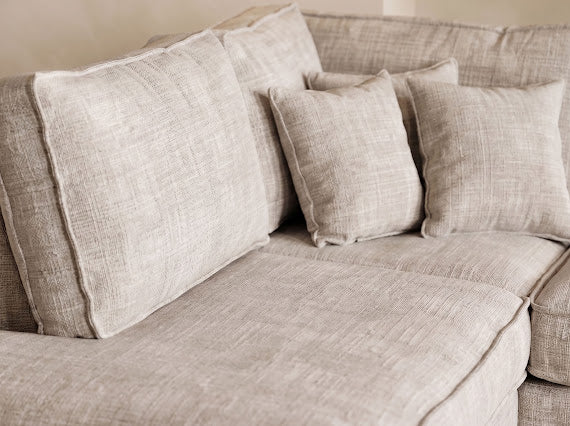 Canapé panoramique Brussel beige tissu Marbella