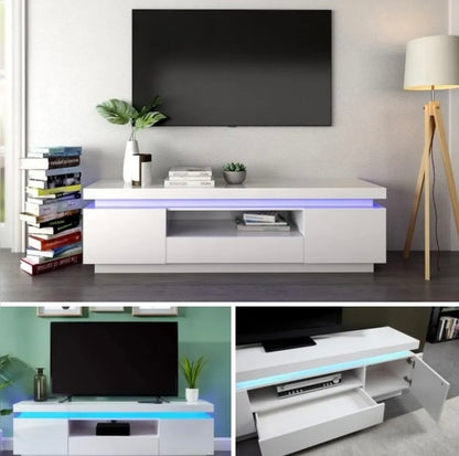 MEUBLE TV KATE BLANC 130x35x45 cm