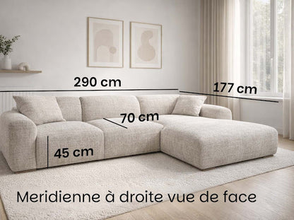 Canapé Cloudy angle beige 290x177
