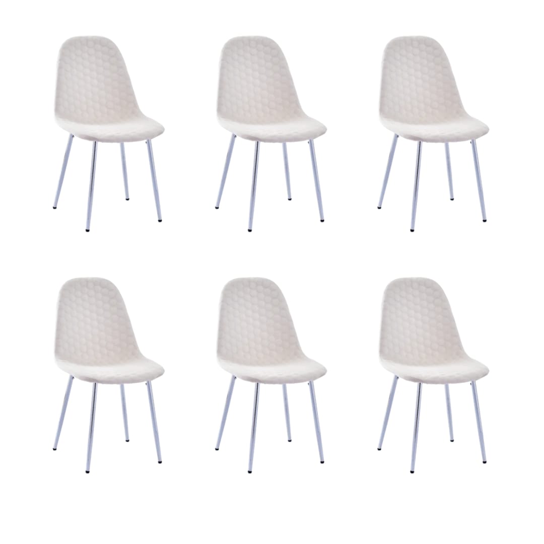 Lot de chaises Scandinave ALVEOLE Chrome