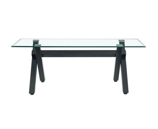 TABLE BASSE IXE METAL TRANSPARENT 120x60x45cm
