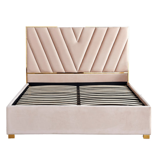 LIT VERA VELOURS BEIGE 160X200 cm