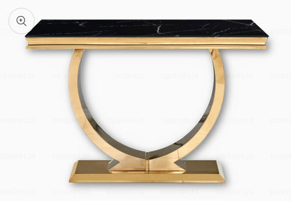 CONSOLE OMEGA GOLD MARBRE NOIR 120X40X78CM