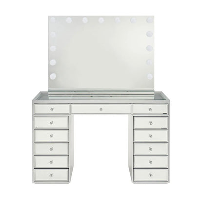 ENSEMBLE COIFFEUSE MIROIR + MIROIR BLUETOOTH AVEC LED