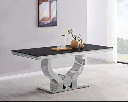TABLE REPAS TROFY NOIR 150x90x75cm