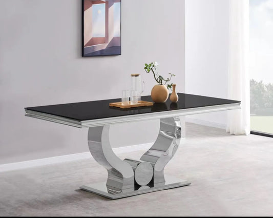 TABLE REPAS TROFY NOIR 150x90x75cm