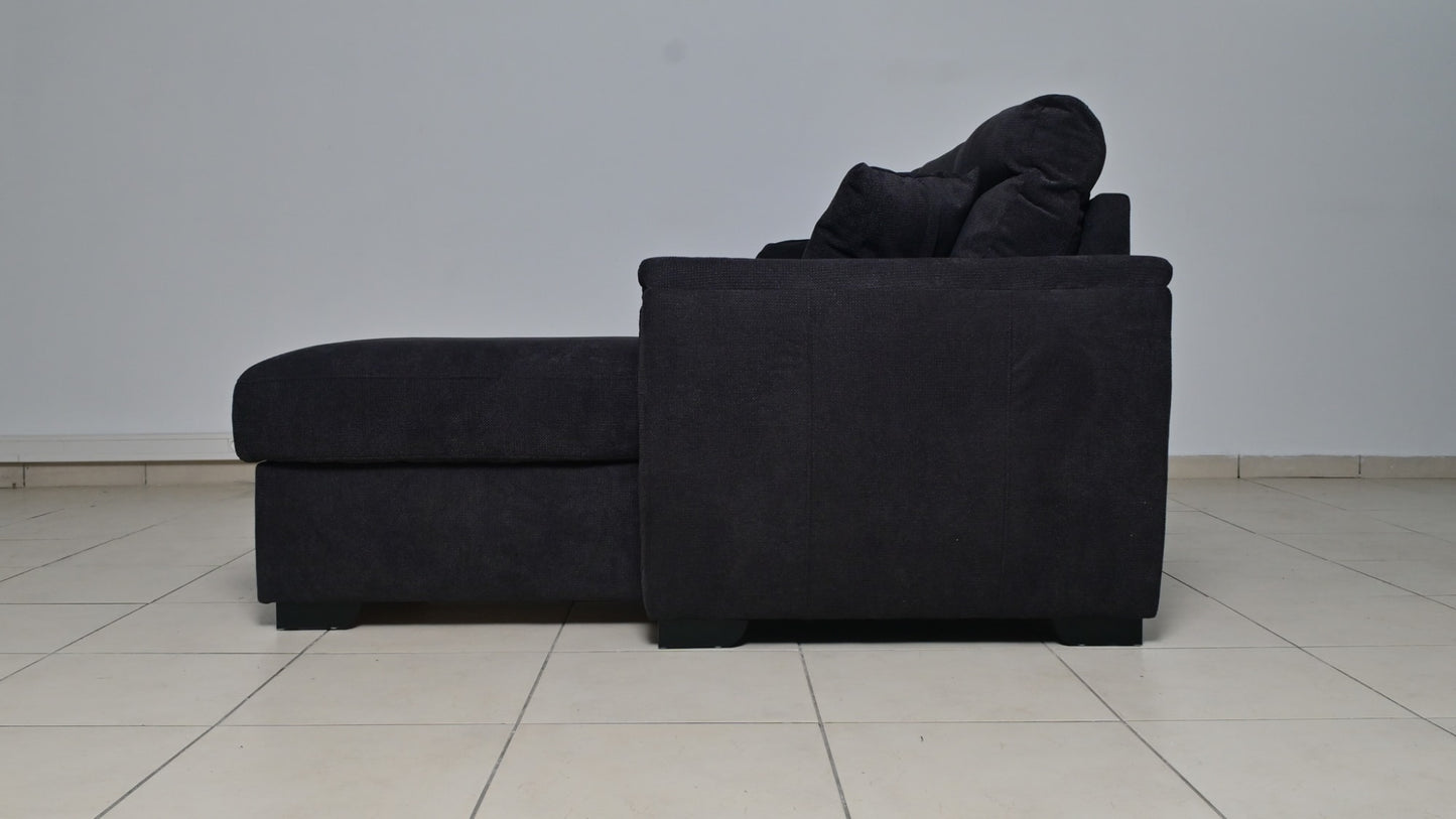 CANAPE AMALFI CONVERTIBLE ANGLE REVERSIBLE TISSUS ANTHRACITE WATERPROOF 238X155CM