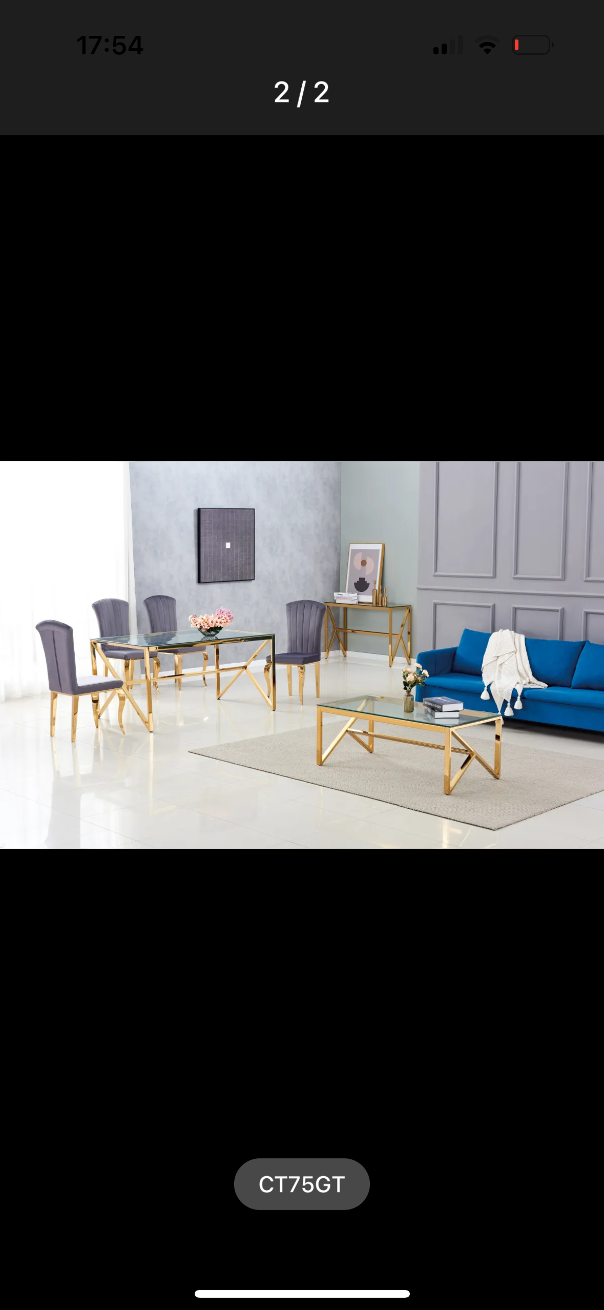 TABLE BASSE MAJESTIQUE GOLD TRANSPARENT 120x60x45 cm