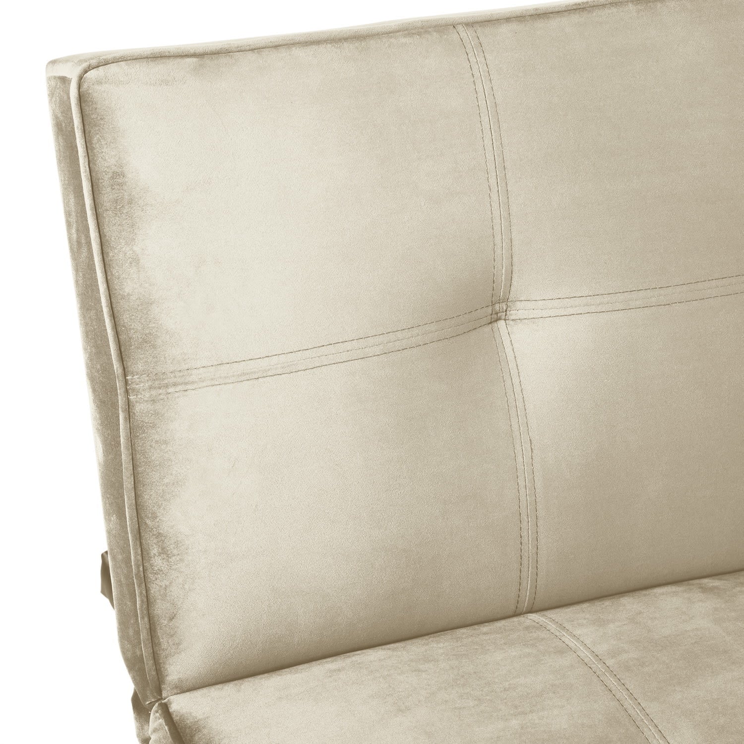 BANQUETTE CONVERTIBLE CLIC CLAC CHROME LATTE