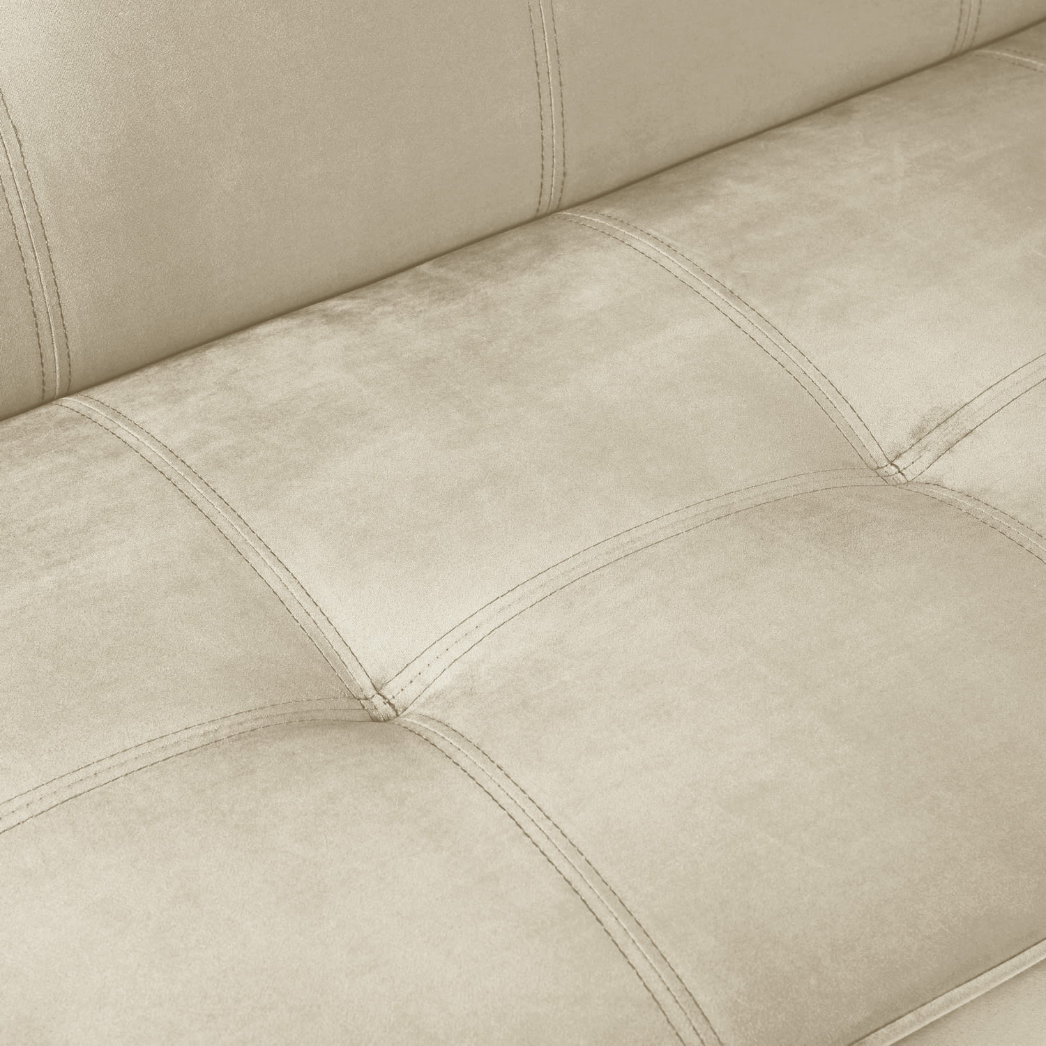 BANQUETTE CONVERTIBLE CLIC CLAC CHROME LATTE