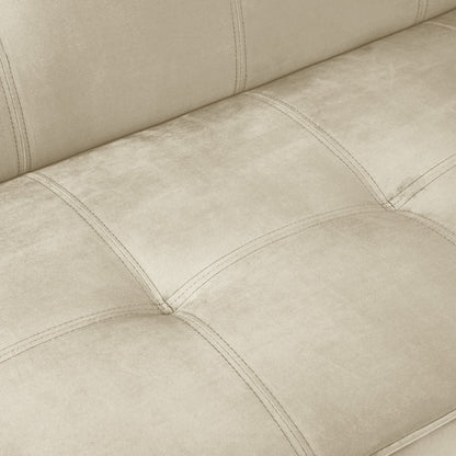 BANQUETTE CONVERTIBLE CLIC CLAC CHROME LATTE