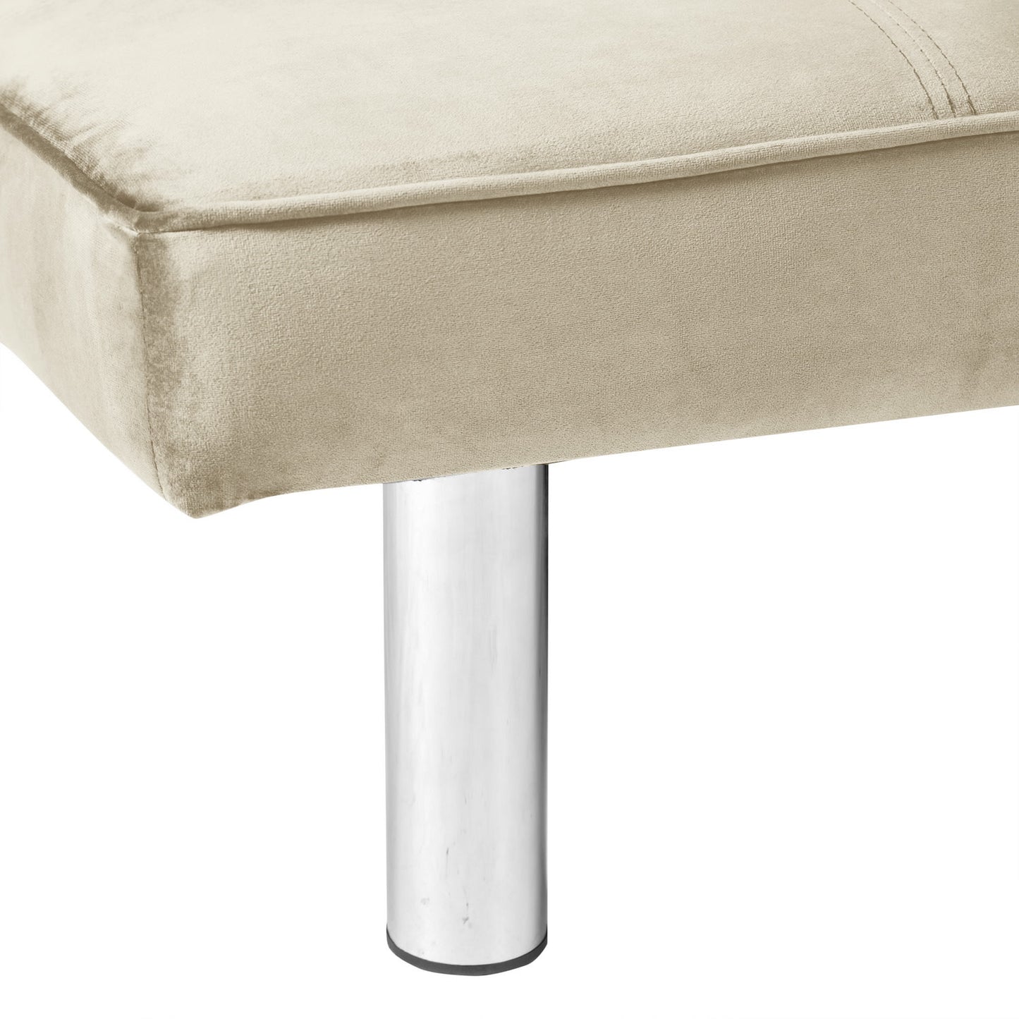 BANQUETTE CONVERTIBLE CLIC CLAC CHROME LATTE