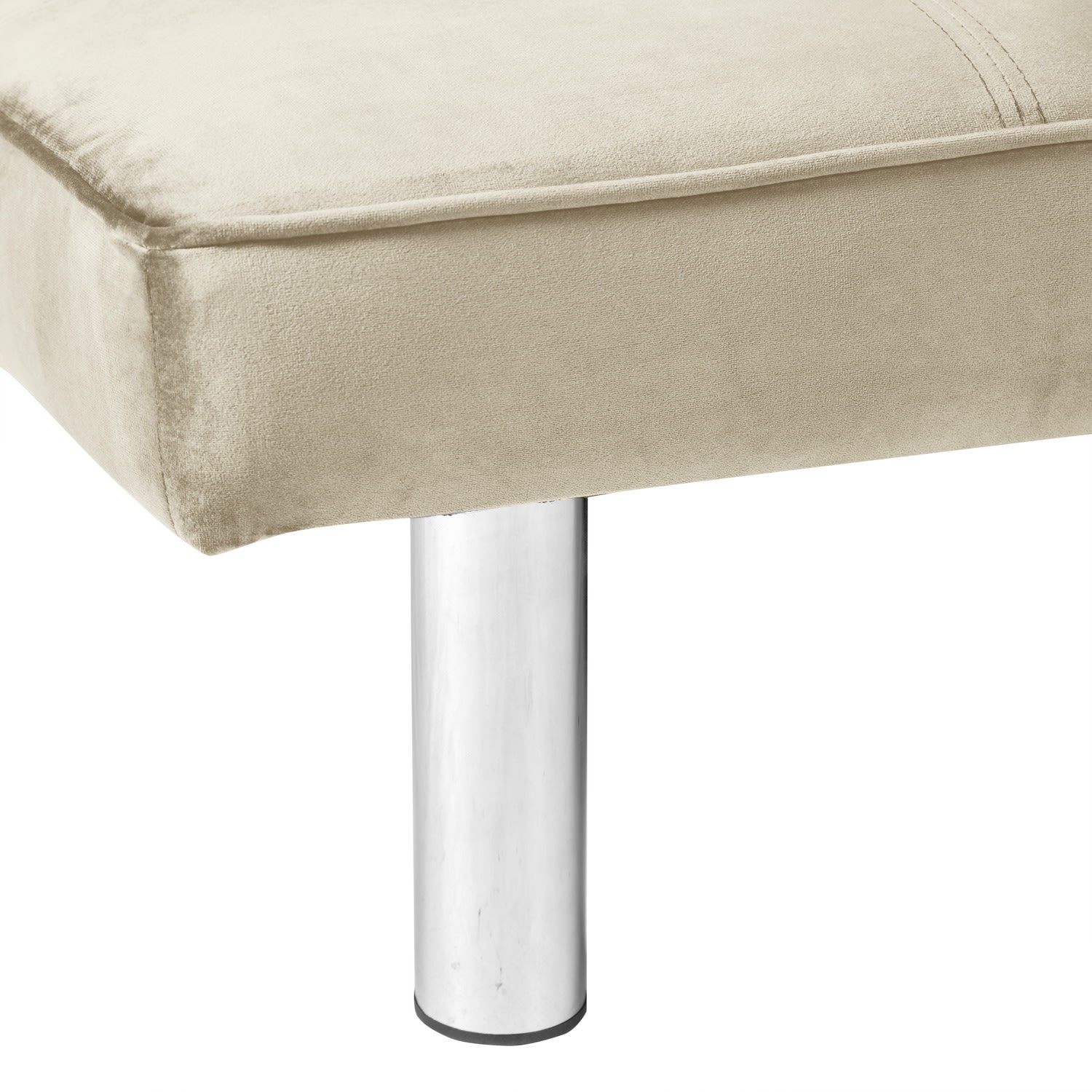 BANQUETTE CONVERTIBLE CLIC CLAC CHROME LATTE