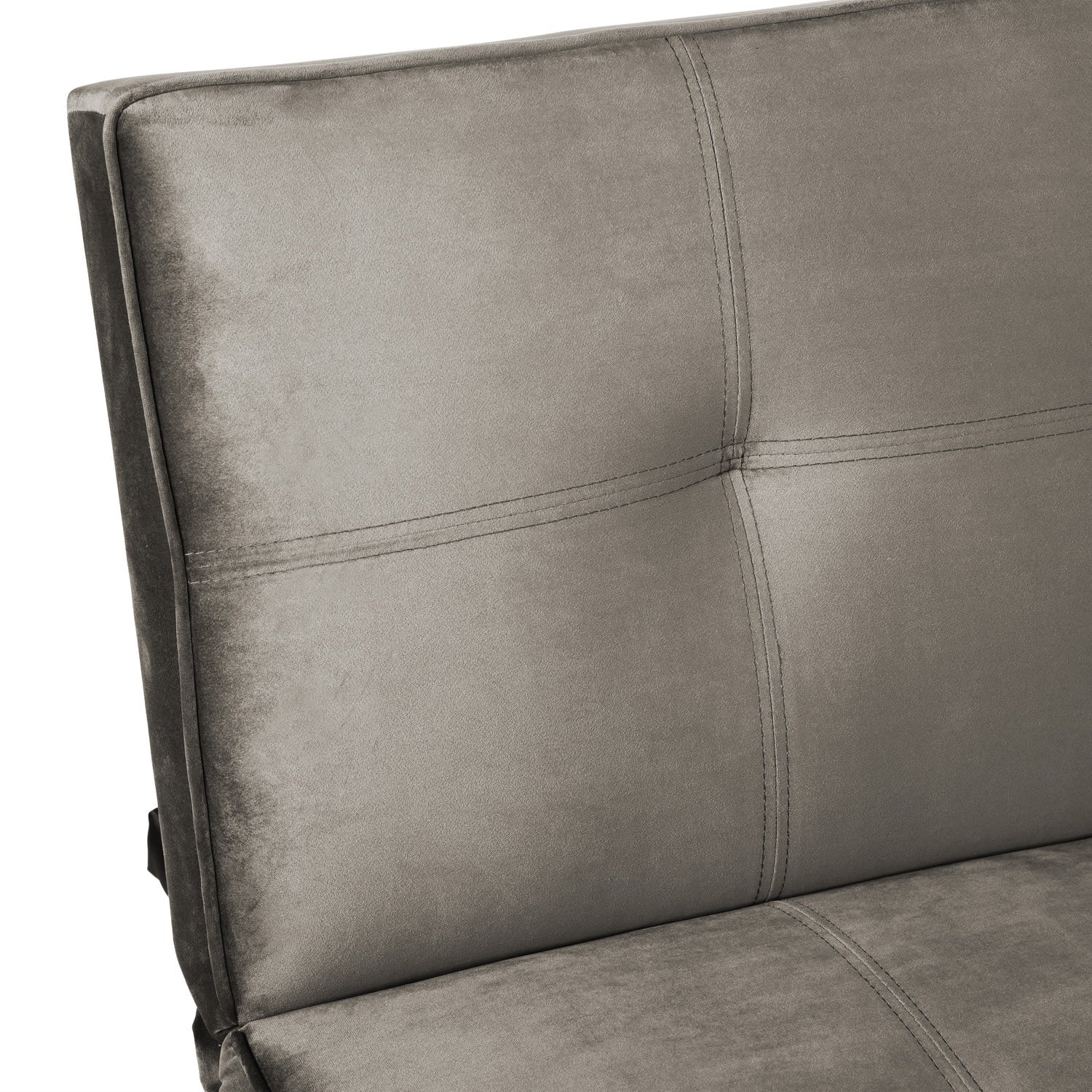 BANQUETTE CONVERTIBLE CLIC CLAC CHROME TAUPE