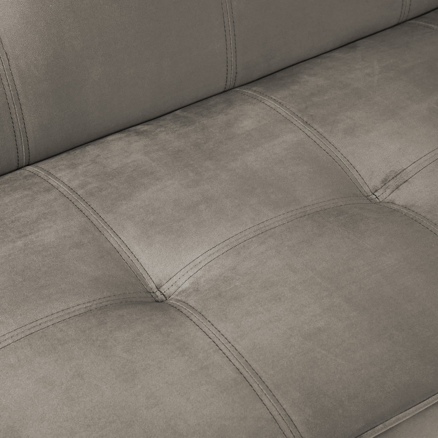 BANQUETTE CONVERTIBLE CLIC CLAC CHROME TAUPE