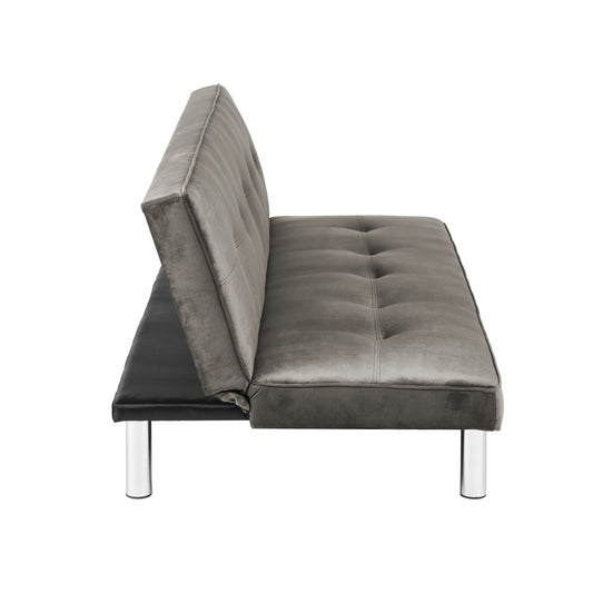 BANQUETTE CONVERTIBLE CLIC CLAC CHROME TAUPE