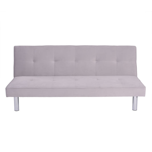 BANQUETTE CONVERTIBLE CLIC CLAC CHROME GRIS