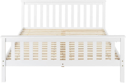 LIT BATNA EN BOIS BLANC 140x190cm
