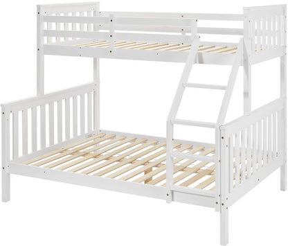 LIT BATNA EN BOIS BLANC 2+1 90X190cm + 140X190cm