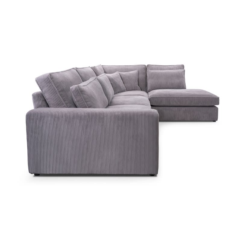 CANAPE LE BRISTOLA ANGLE DROIT CÔTELÉ GRIS 315X230cm