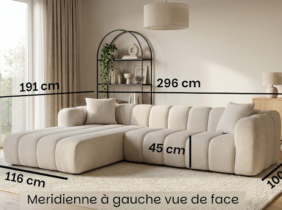 Canapé Lupo angle beige