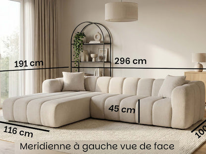 Canapé Lupo angle beige