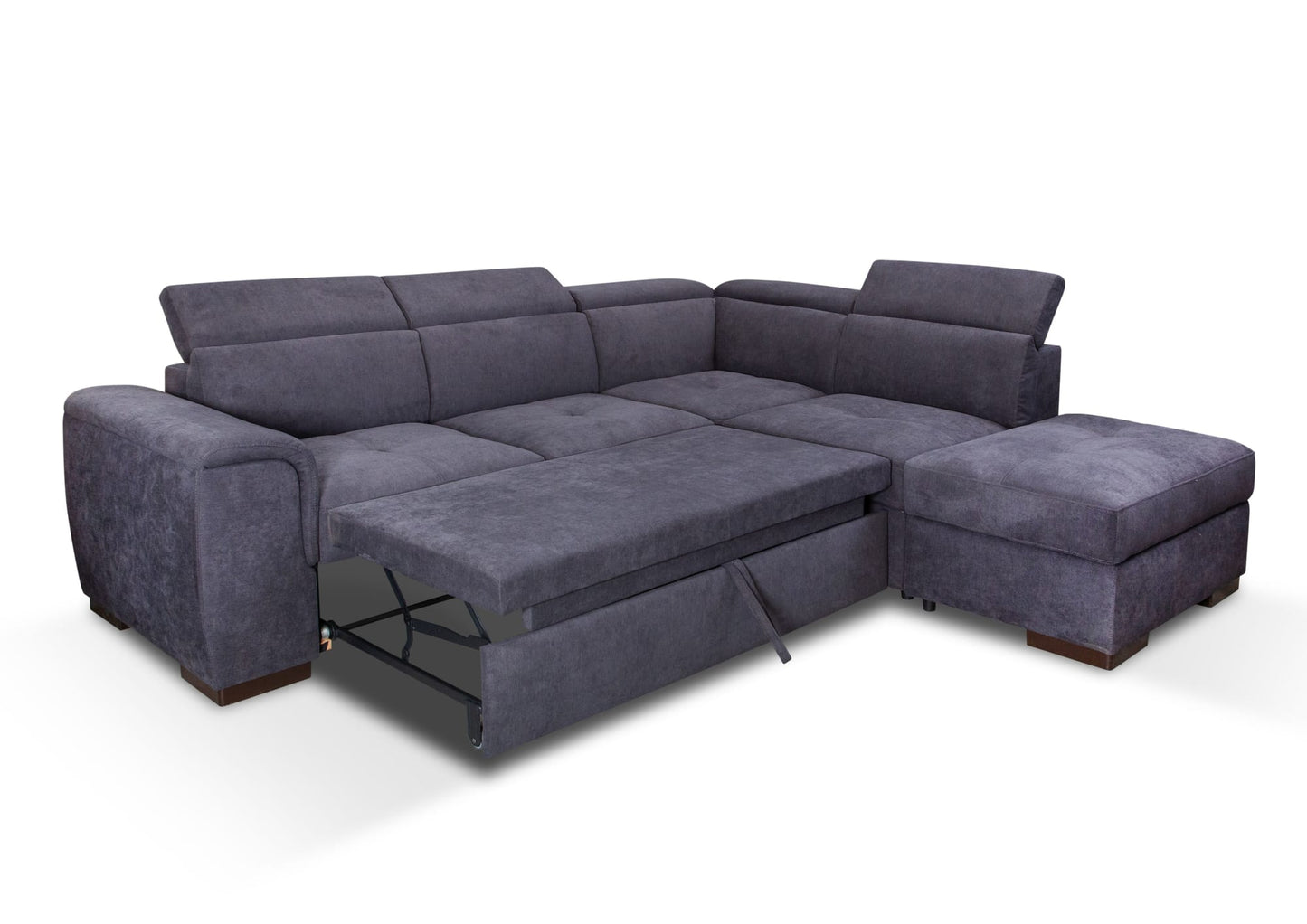 CANAPE CAPRI CONVERTIBLE ANGLE REVERSIBLE TISSUS Anthracite 264X255cm