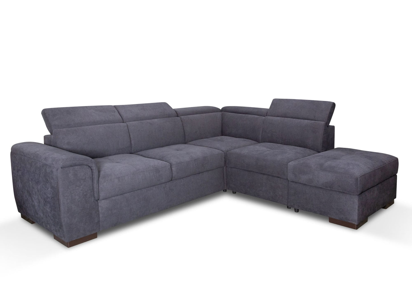 CANAPE CAPRI CONVERTIBLE ANGLE REVERSIBLE TISSUS Anthracite 264X255cm