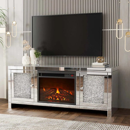 MEUBLE TV CHEMINEE HILARY 150x41x61CM