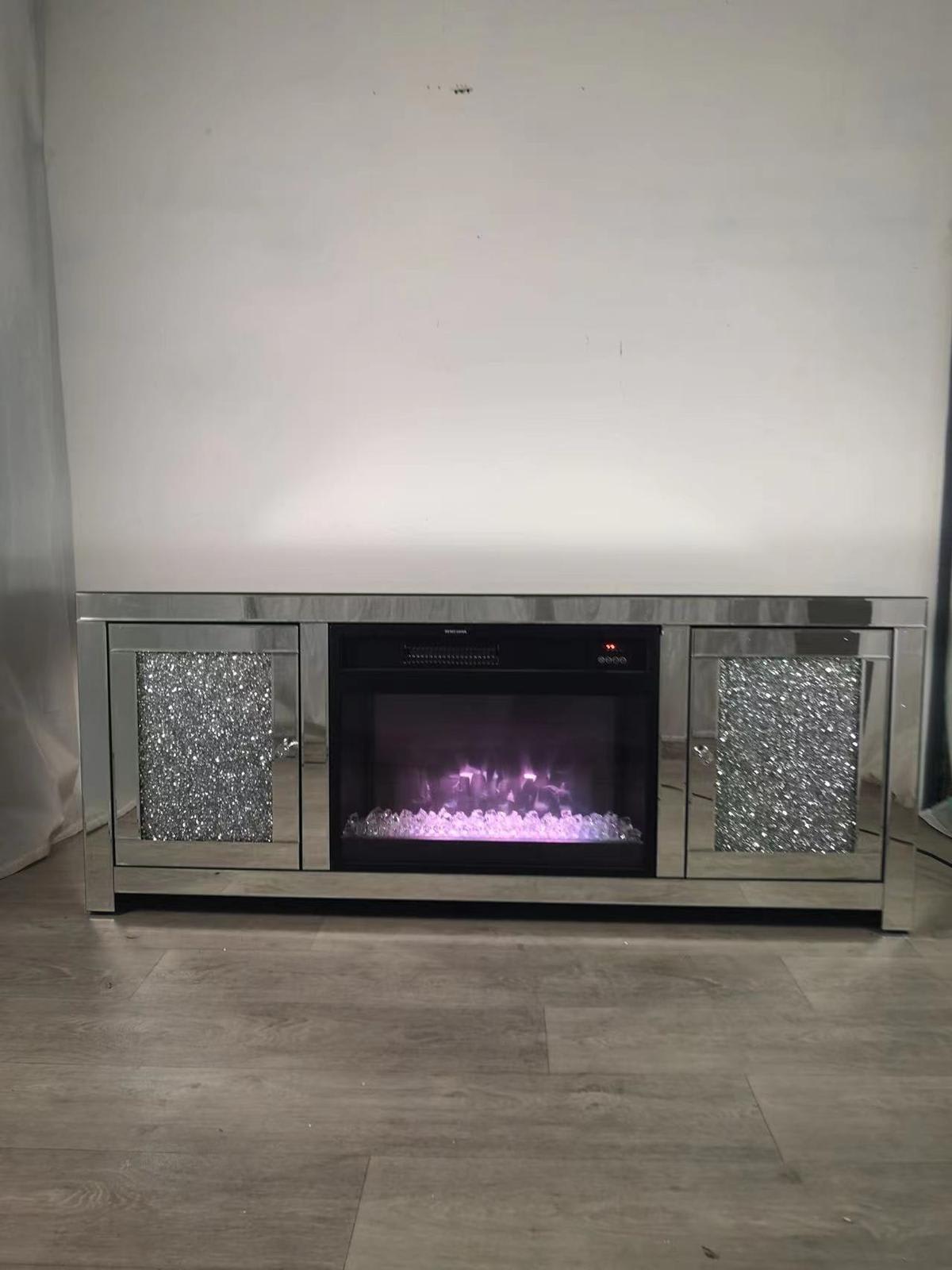 MEUBLE TV CHEMINEE HILARY 150x41x61CM