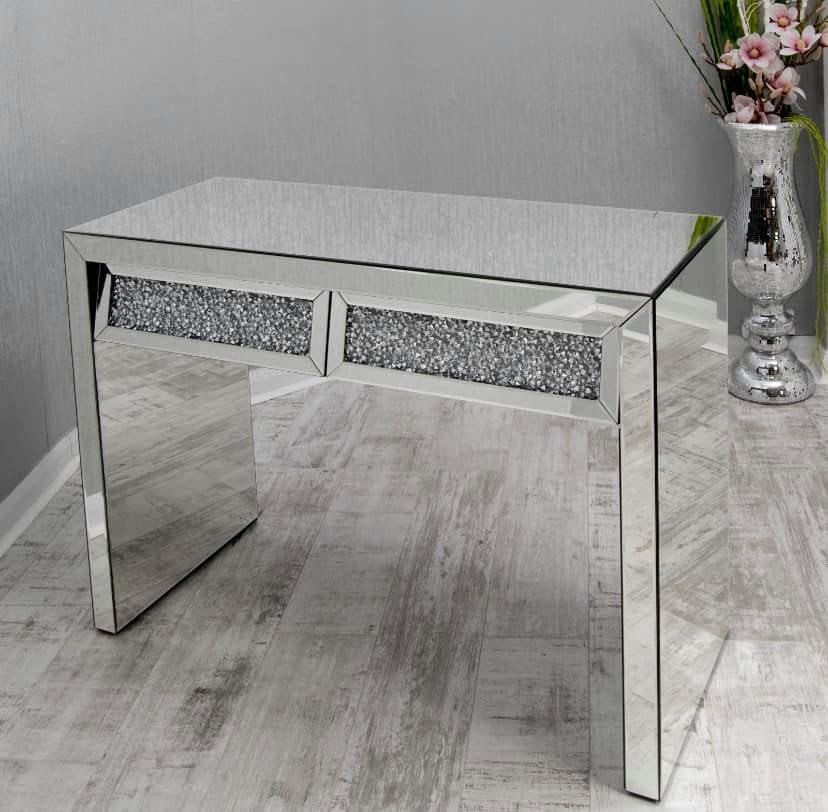 COIFFEUSE MIROIR 2 TIROIRS 110x45x80 cm