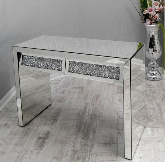 COIFFEUSE MIROIR 2 TIROIRS 110x45x80 cm