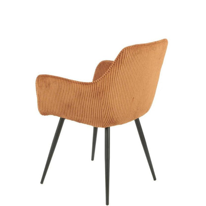 Lot de 2 chaises COLORADO assise velours c?telé et pieds métal