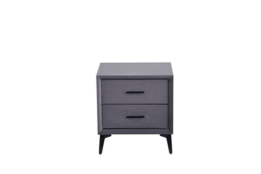 CHEVET NOBEL VELOURS GRIS 38x45x48cm