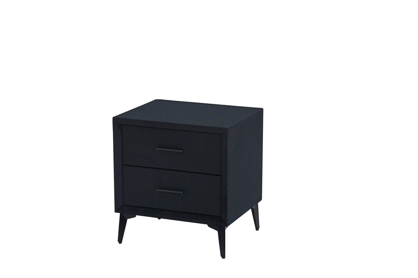 CHEVET NOBEL VELOURS NOIR 38x45x48cm