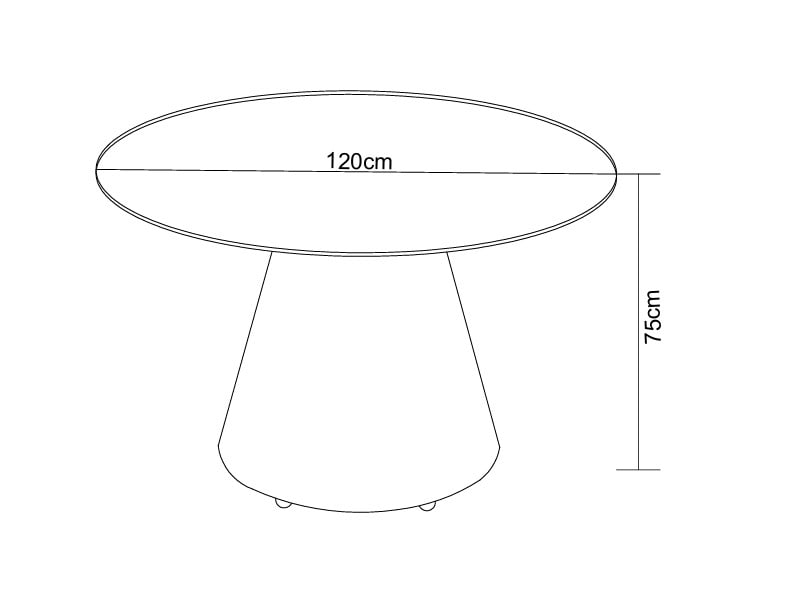 Table Ronde OPHELIE MDF L 120 cm