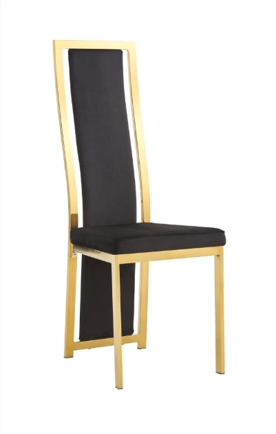 Lot de chaises Dana velours contour Gold