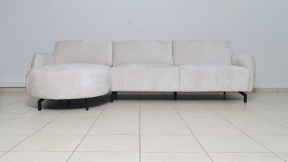 CARLTON CANAPE ANGLE DROIT TISSUS CHENILLE BEIGE 299x160cm