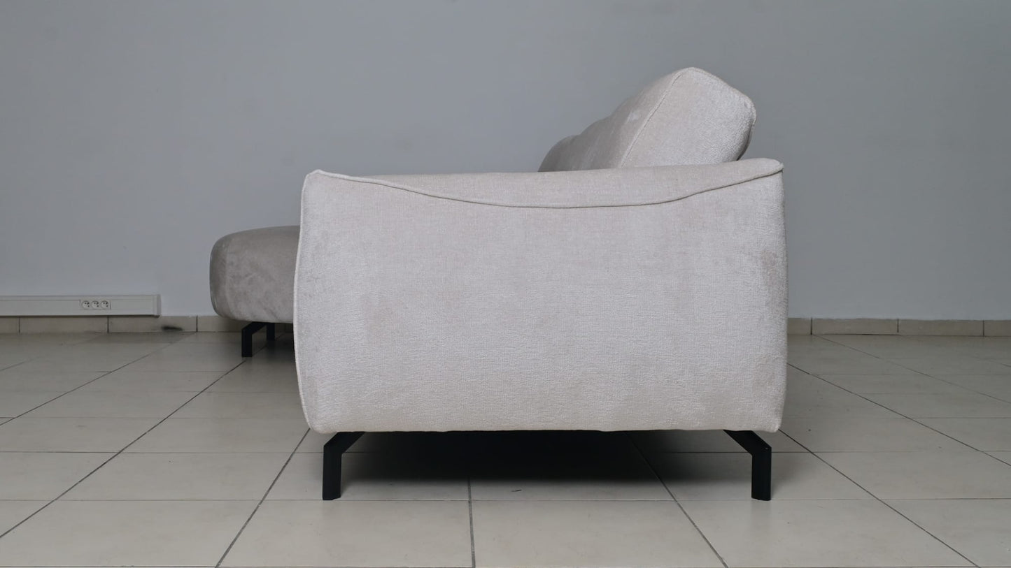 CARLTON CANAPE ANGLE DROIT TISSUS CHENILLE BEIGE 299x160cm