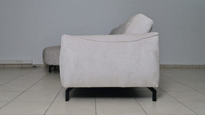 CARLTON CANAPE ANGLE DROIT TISSUS CHENILLE BEIGE 299x160cm