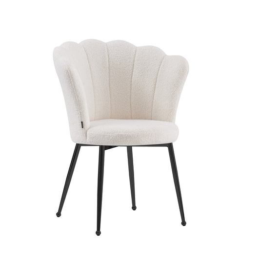 Lot de chaises NYMPHEA pieds métal noir assise Velours