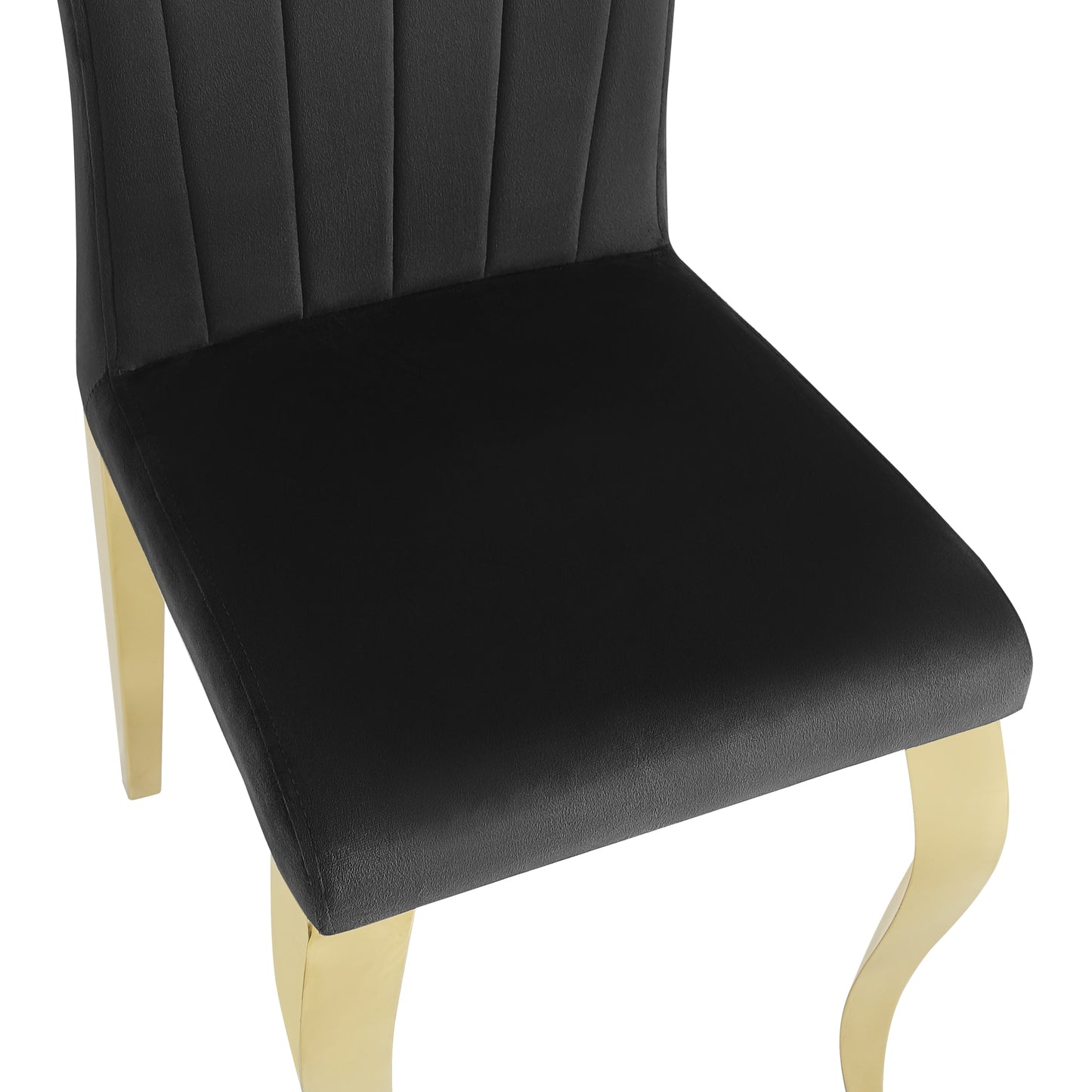 Chaises baroque Louis pied gold tissu velours noir