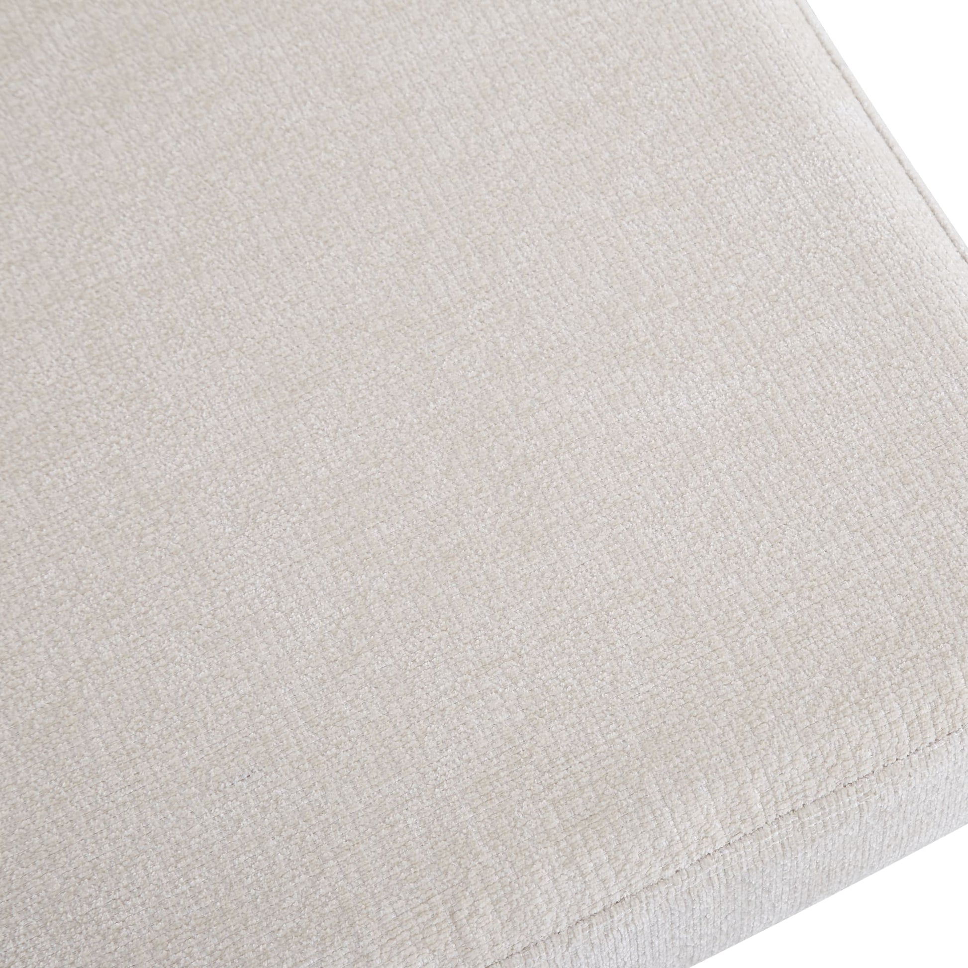 CHAISE BAGUETTE PIED EFFET BOIS SERGE CHENILLE BEIGE